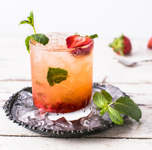 Strawberry Mint Shrub (based on Joy of Cooking recipe)