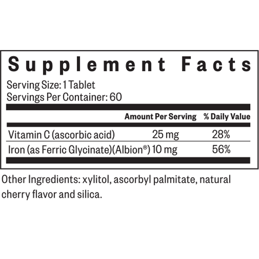 Seeking Health Chewable Iron 10mg
