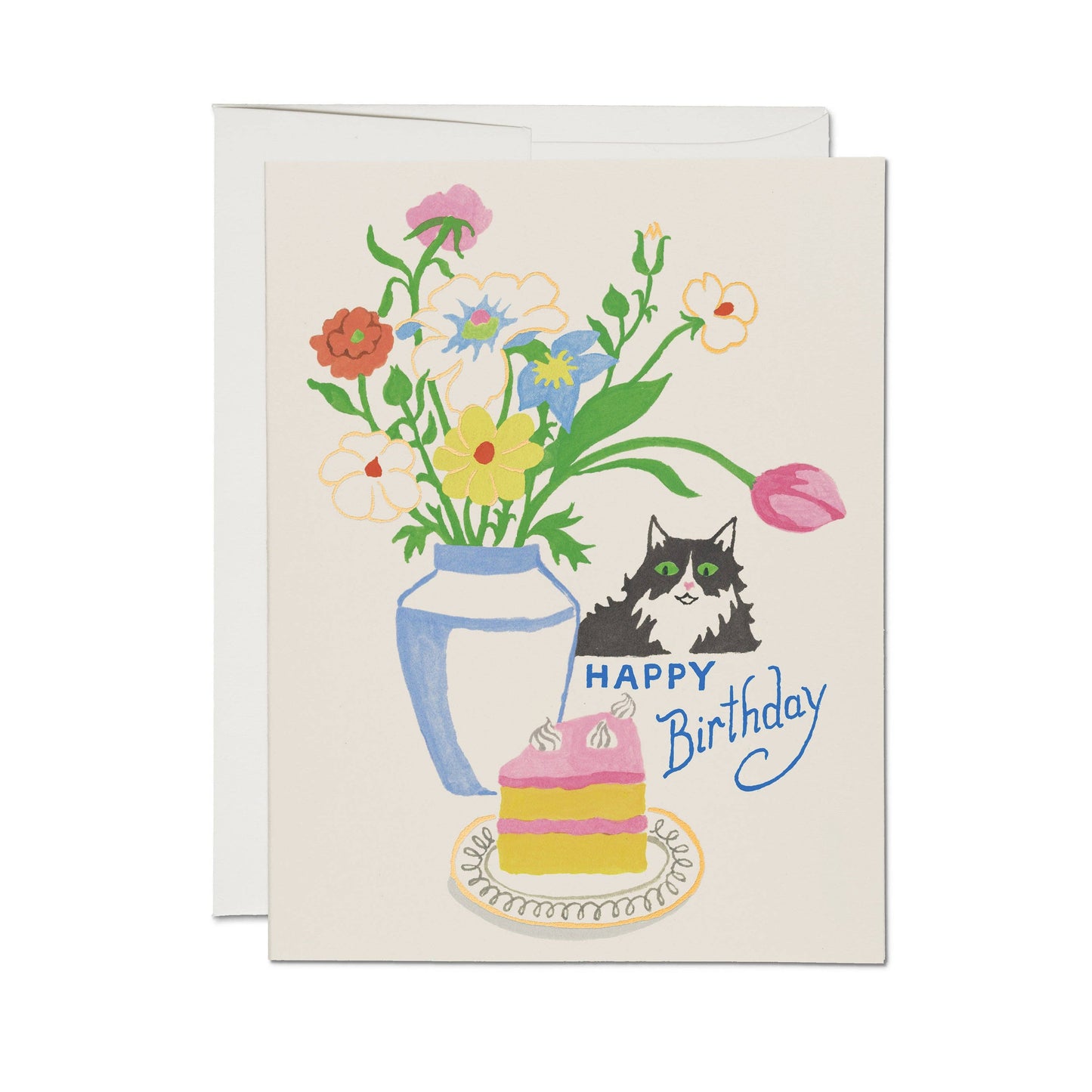 Cats Love Cake greeting card