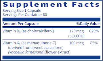 Vitamin D Plus K 60 capsules