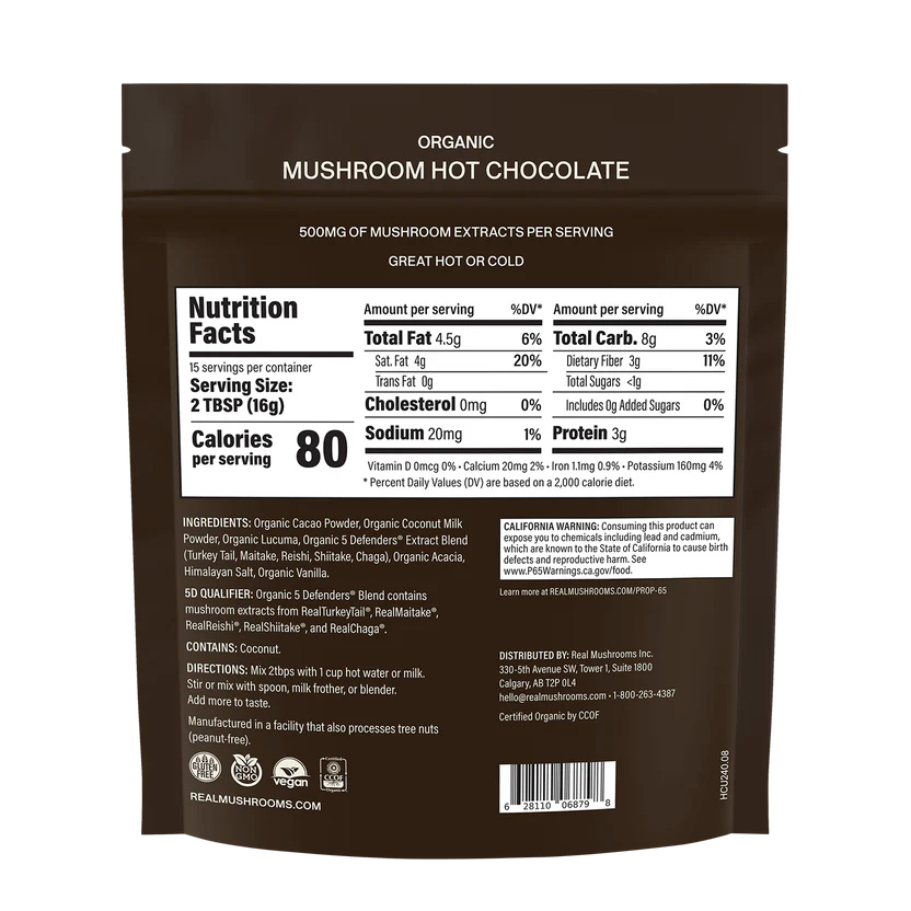 Unsweetened Mushroom Hot Chocolate Mix alt-1