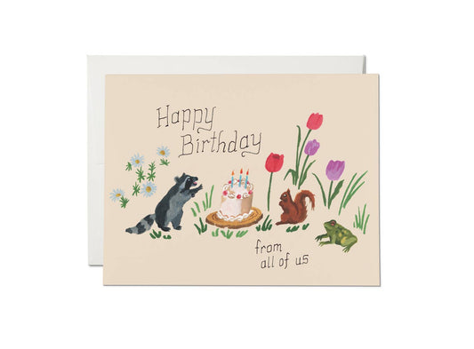 Birthday Critters greeting card