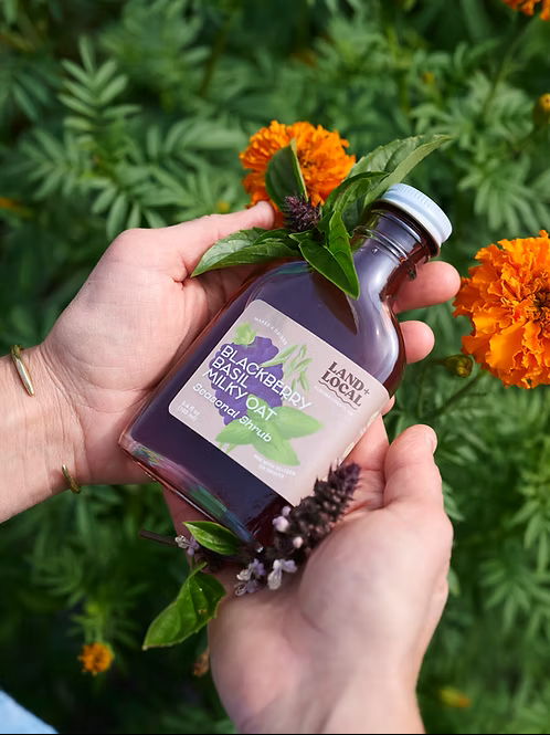 Blackberry Basil Milky Oat Shrub - Travel Flask