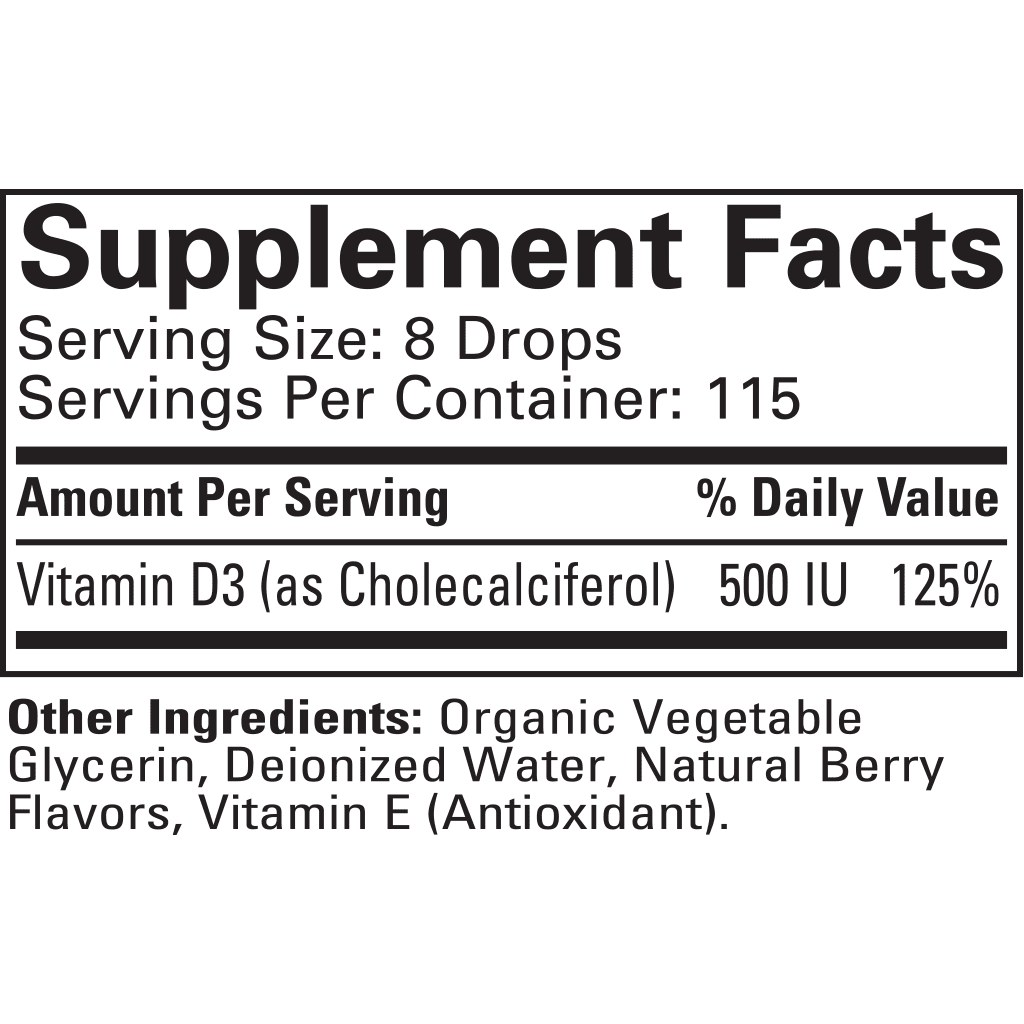 Vitamin D3 500iu Natural Berry Flavor alt-1