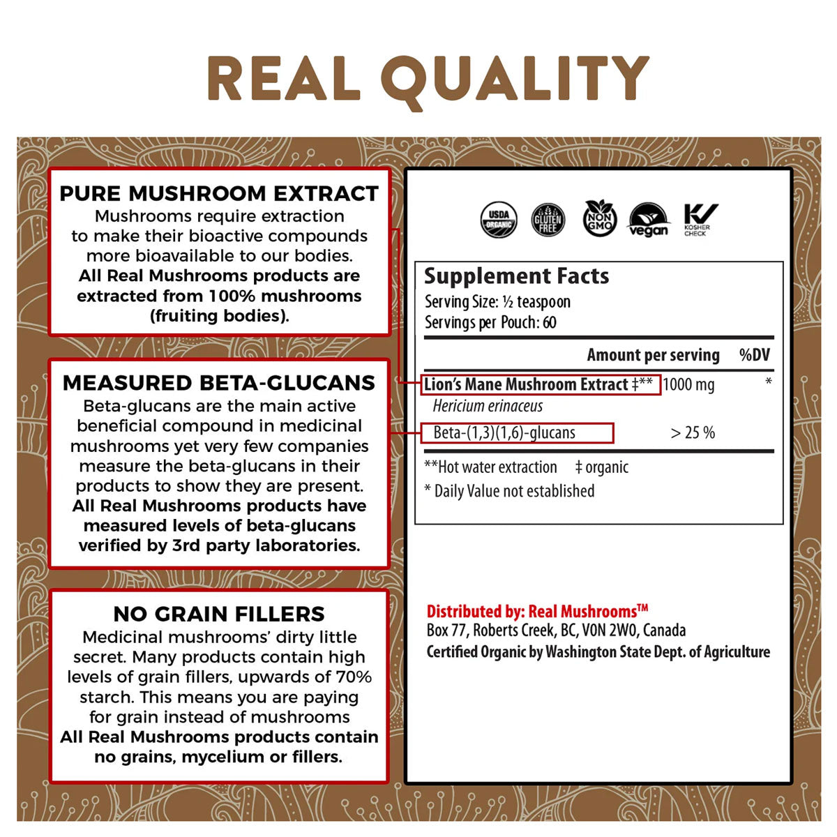 Lion's Mane Organic Powder 60g