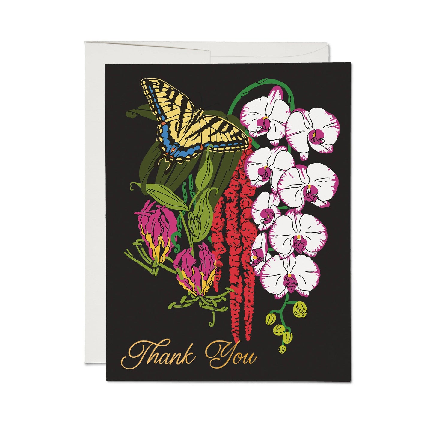 Swallowtail Thank You greeting card: Single