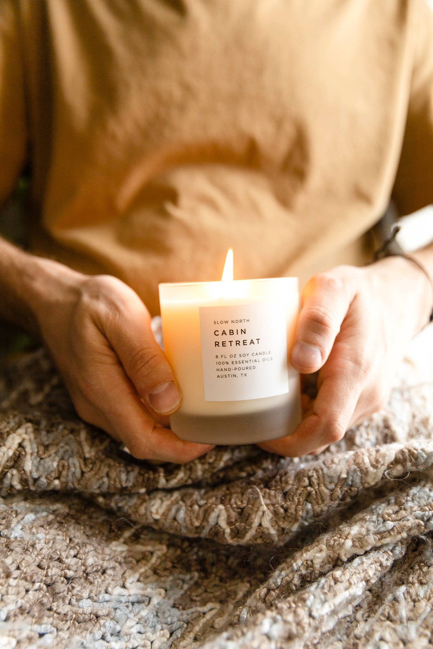Cabin Retreat Frosted Candle (Seasonal)