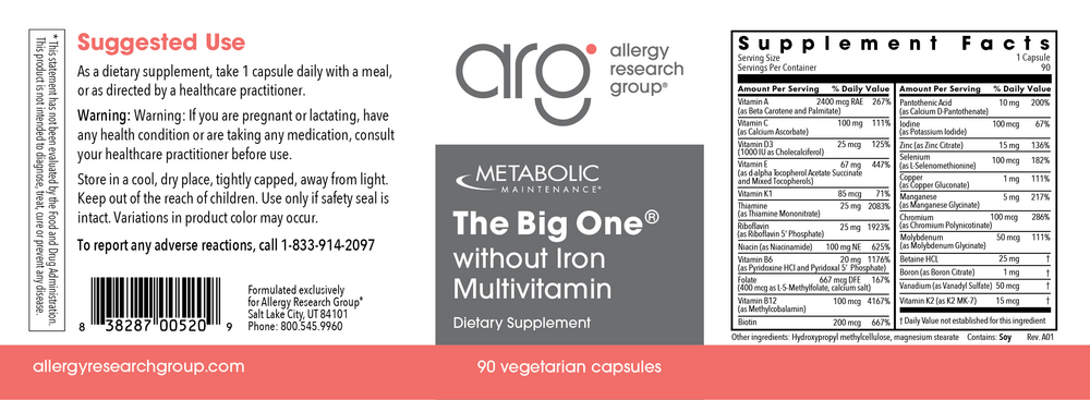 The Big One Plus w/o Iron