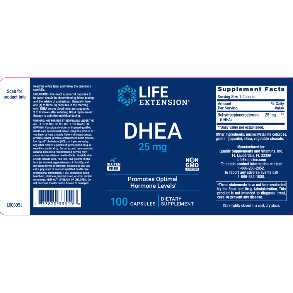 Life Extensions DHEA 25mg alt-1