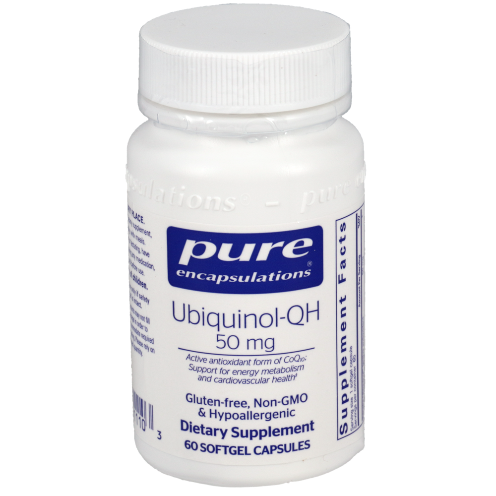 Pure Encapsulations Ubiquinol QH (UBQH) 50mg 60 gelcaps