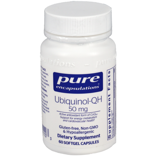 Pure Encapsulations Ubiquinol QH (UBQH) 50mg 60 gelcaps