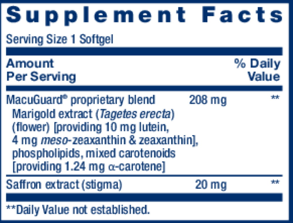 Macuguard® Ocular Support with Saffron - Life Extension