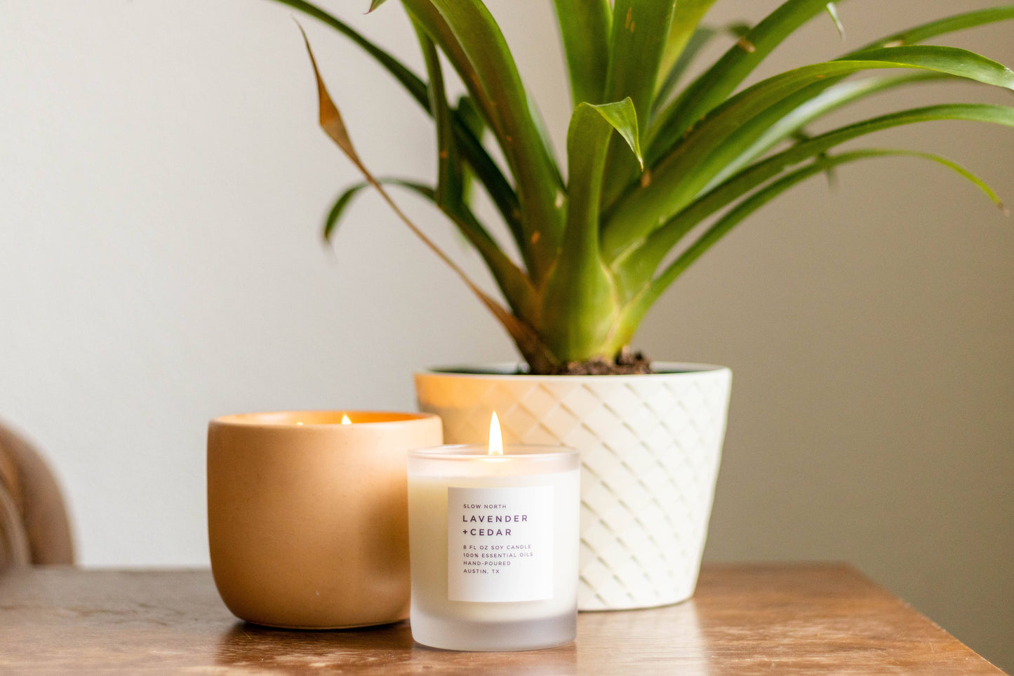 Lavender + Cedar Frosted Candle