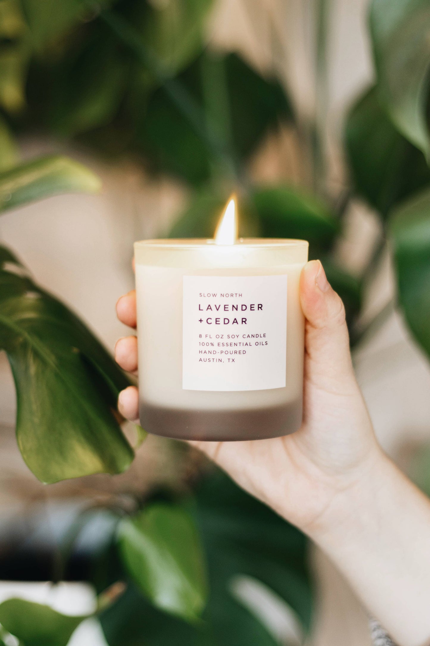 Lavender + Cedar Frosted Candle