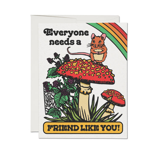 Mouse Friend greeting card: Single