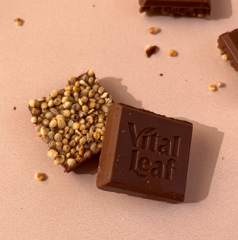 Cocoa Crunch Mylk Chocolate Bar for Mood Boost