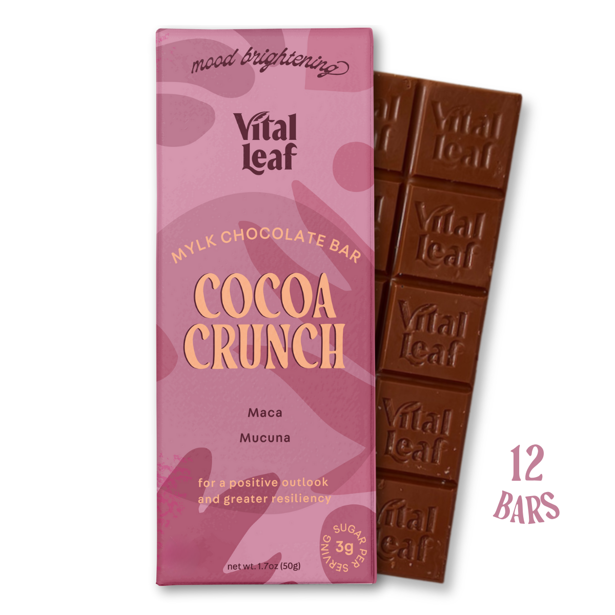 Cocoa Crunch Mylk Chocolate Bar for Mood Boost