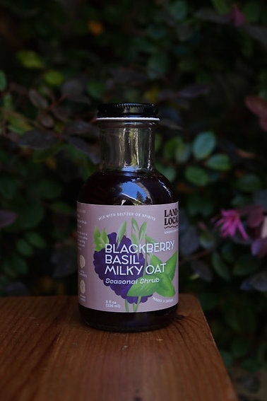Blackberry Basil Milky Oats Shrub