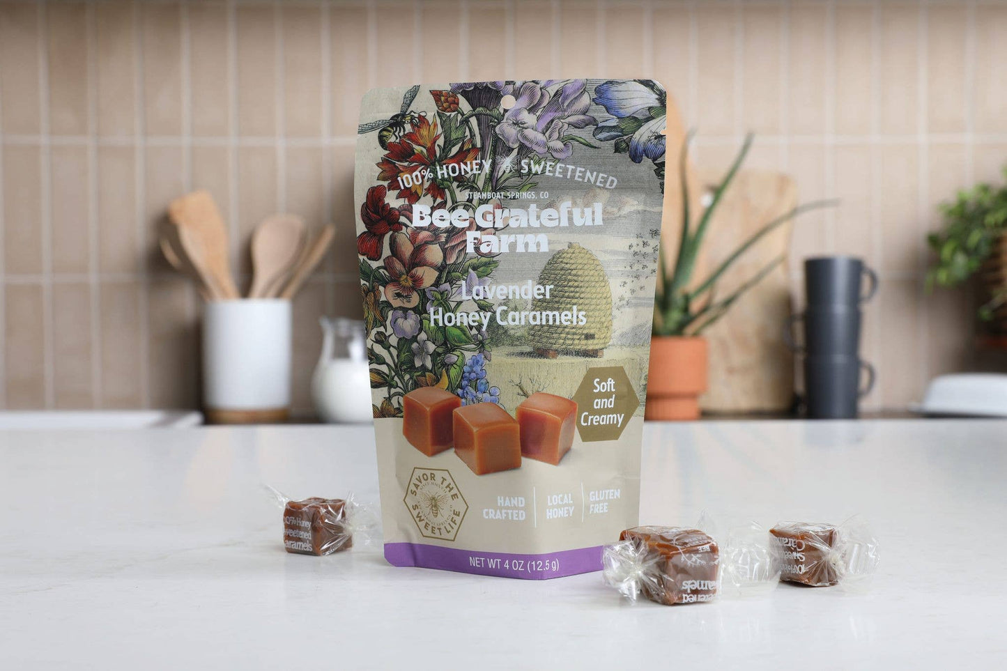 100% Honey Sweetened Lavender Honey Caramel (12 Units)