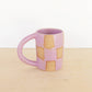 Checkerboard Ceramic Mug - 12oz: White