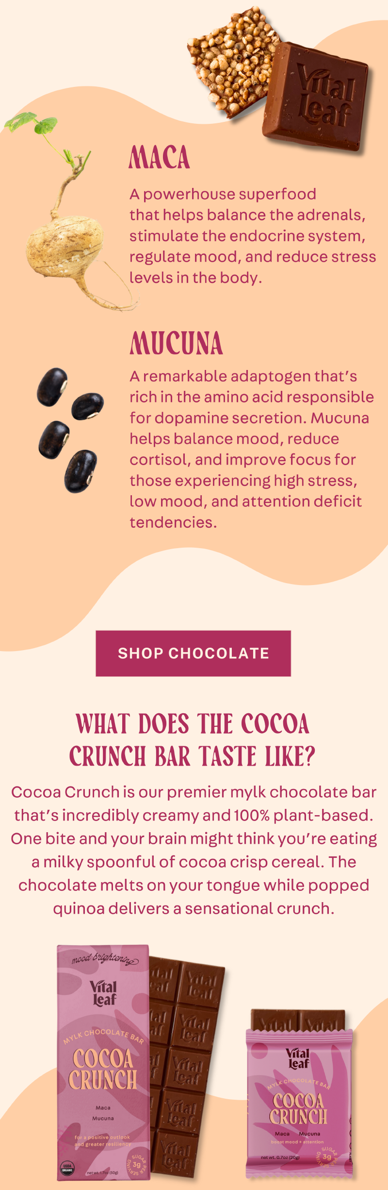 Cocoa Crunch Mylk Chocolate Bar for Mood Boost