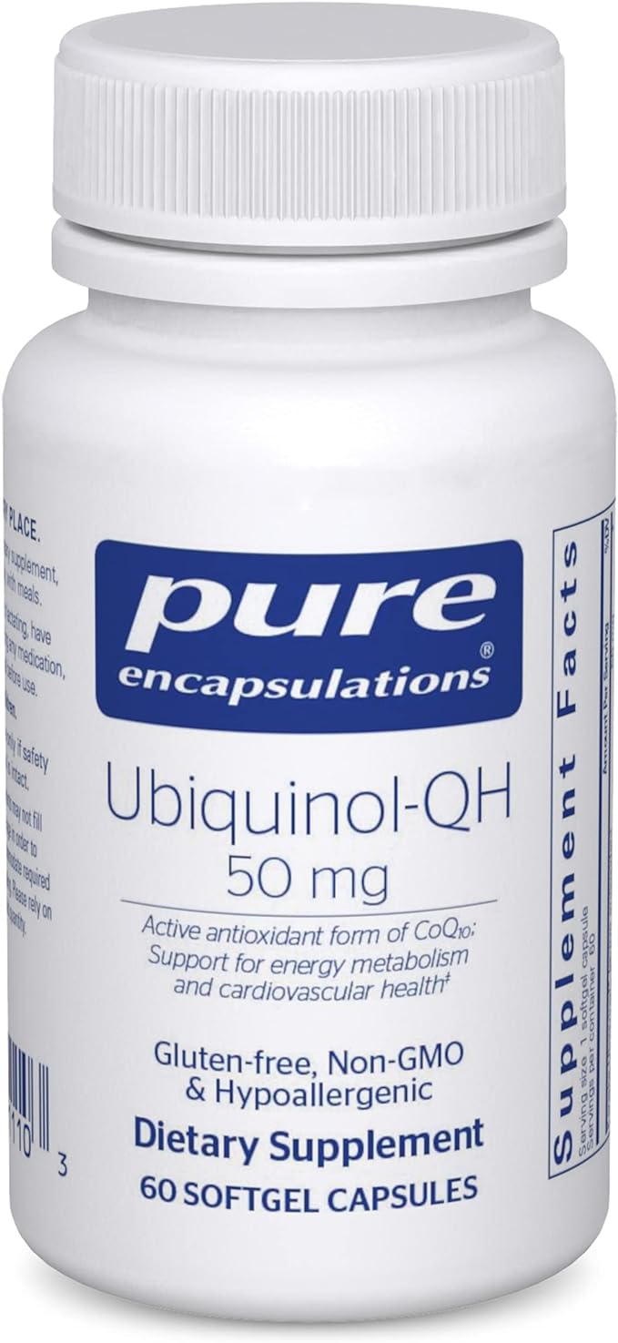 Pure Encapsulations Ubiquinol QH (UBQH) 50mg 60 gelcaps