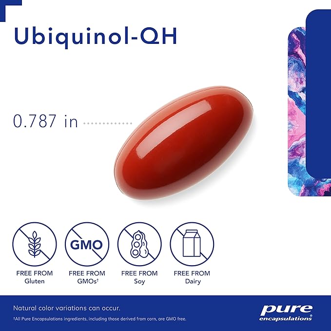 Pure Encapsulations Ubiquinol QH (UBQH) 50mg 60 gelcaps