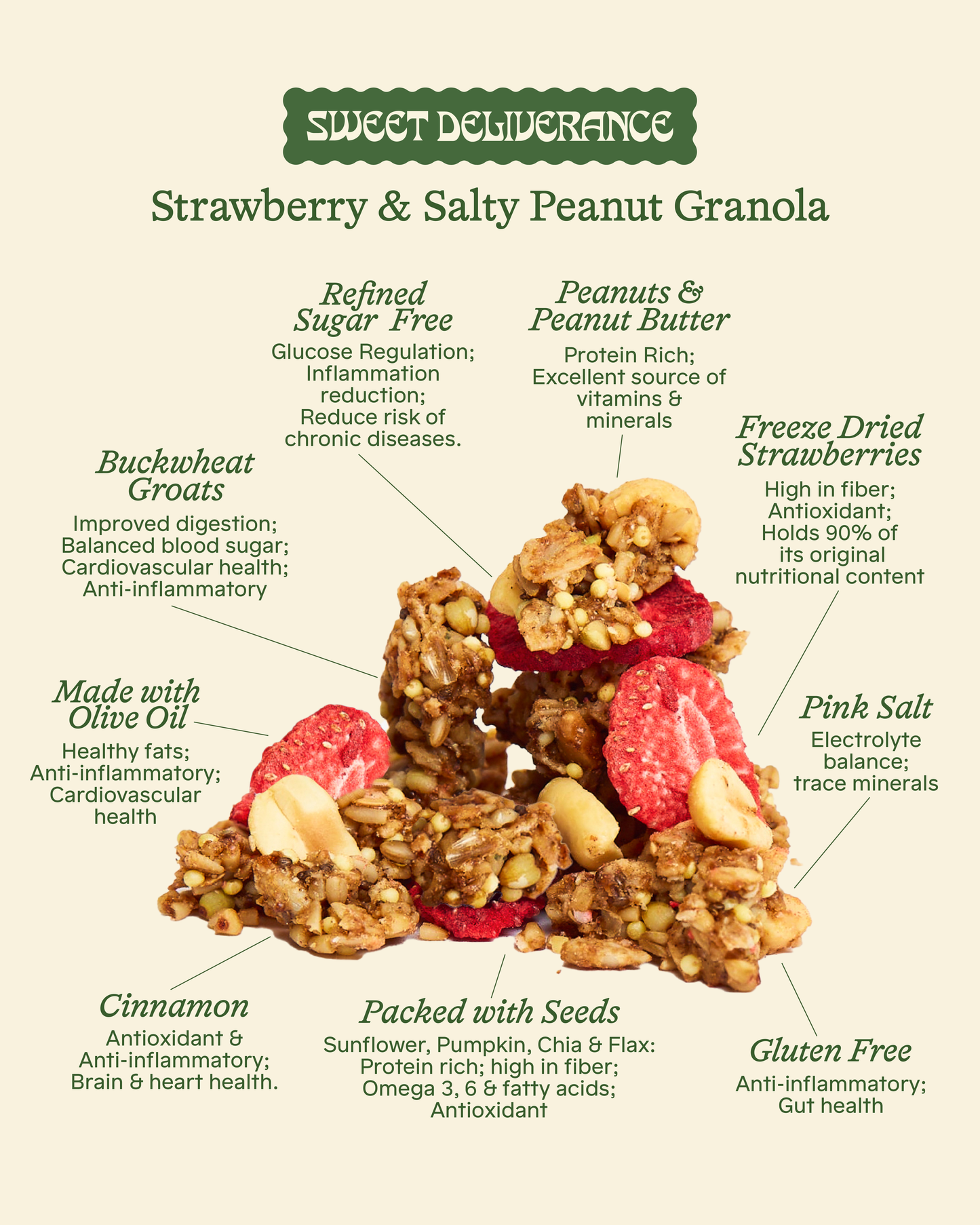 Strawberry & Salty Peanut Granola: Snack Pack