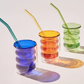 Colored Double Layer Glass Cup: Green