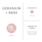 Geranium + Rose Frosted Candle