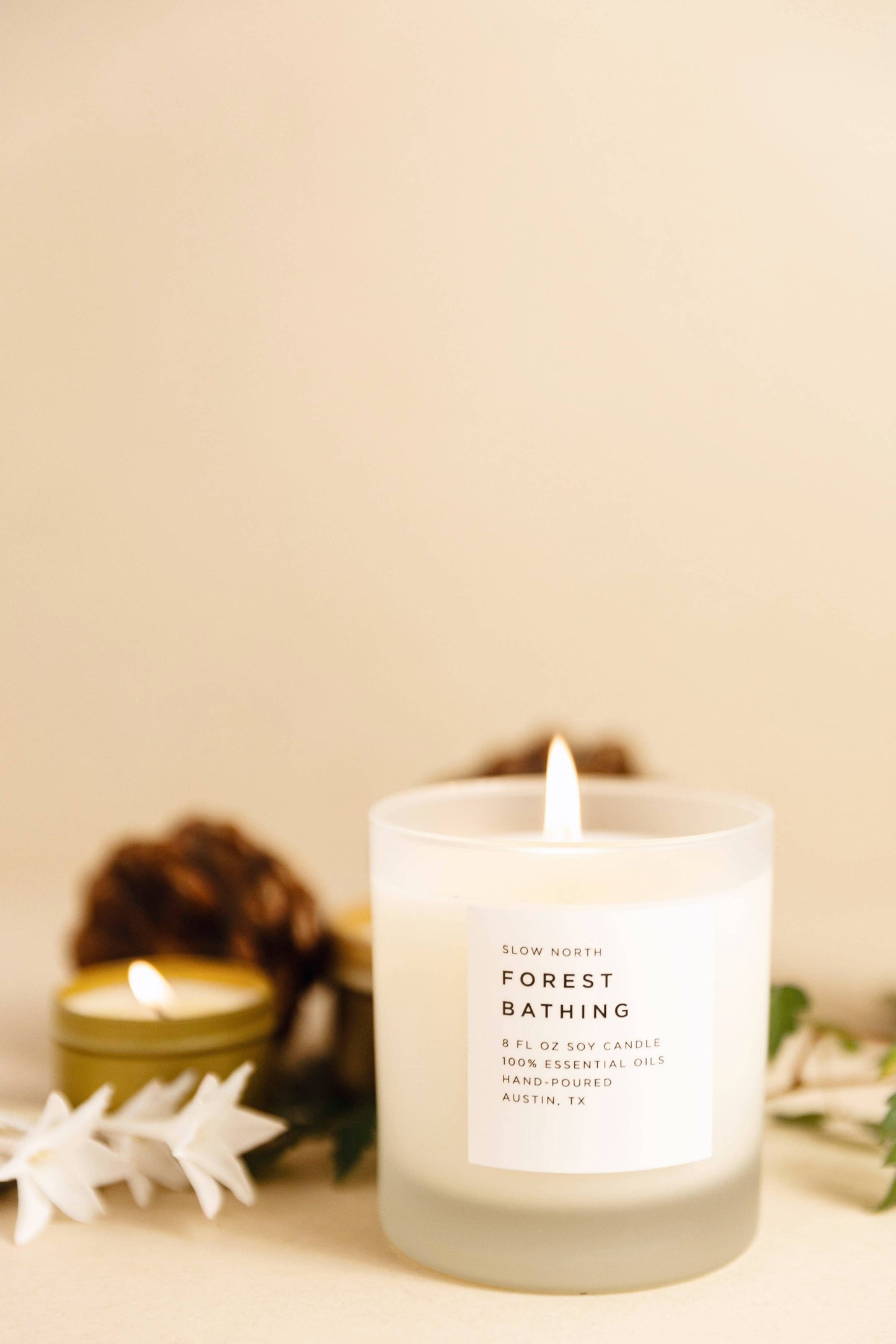 Forest Bathing Frosted Candle