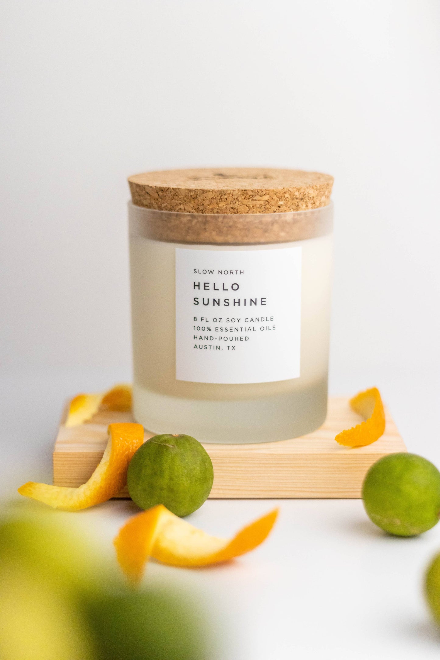 Hello Sunshine Frosted Candle