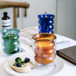 Colored Double Layer Glass Cup: Green