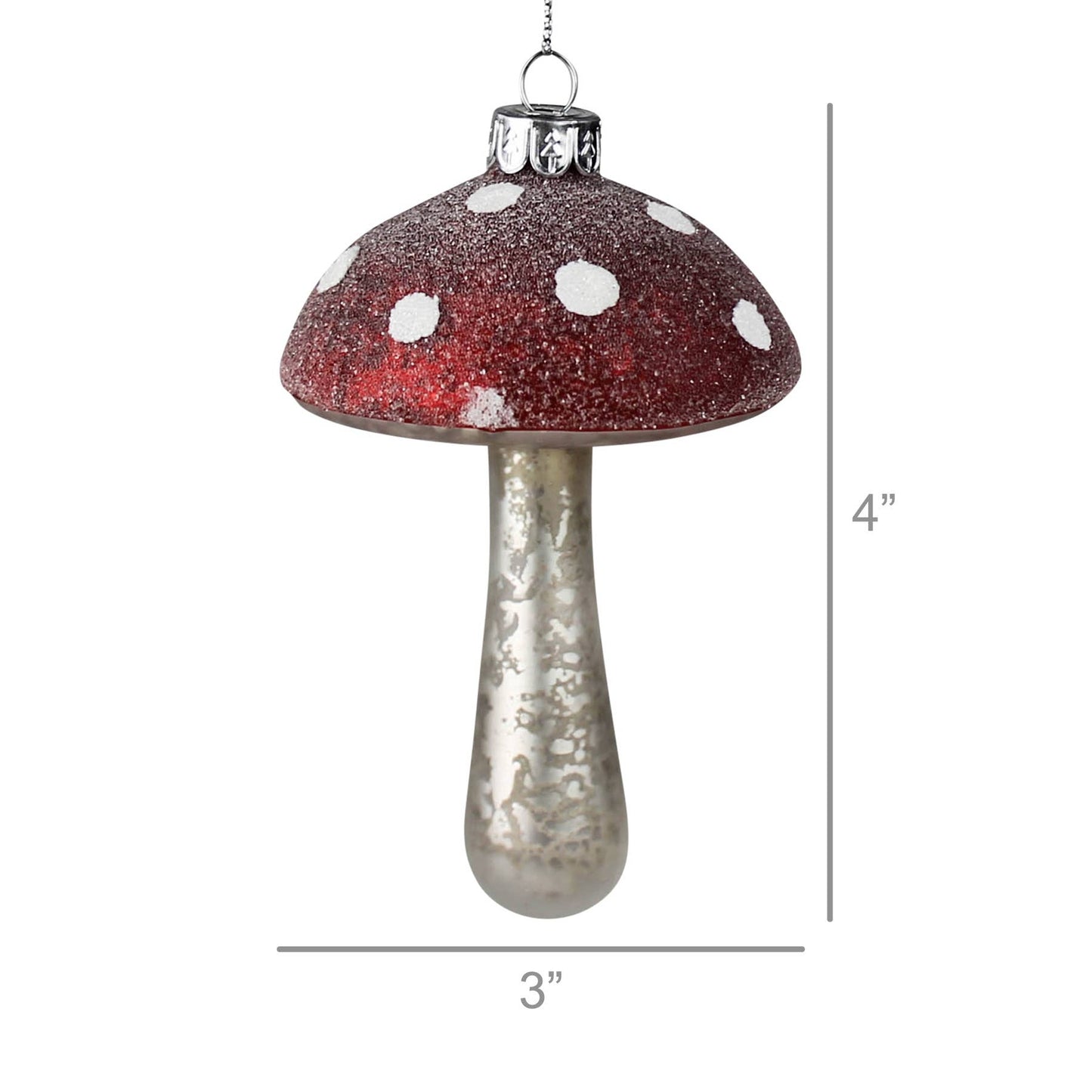 Large Glass Mushroom Ornament