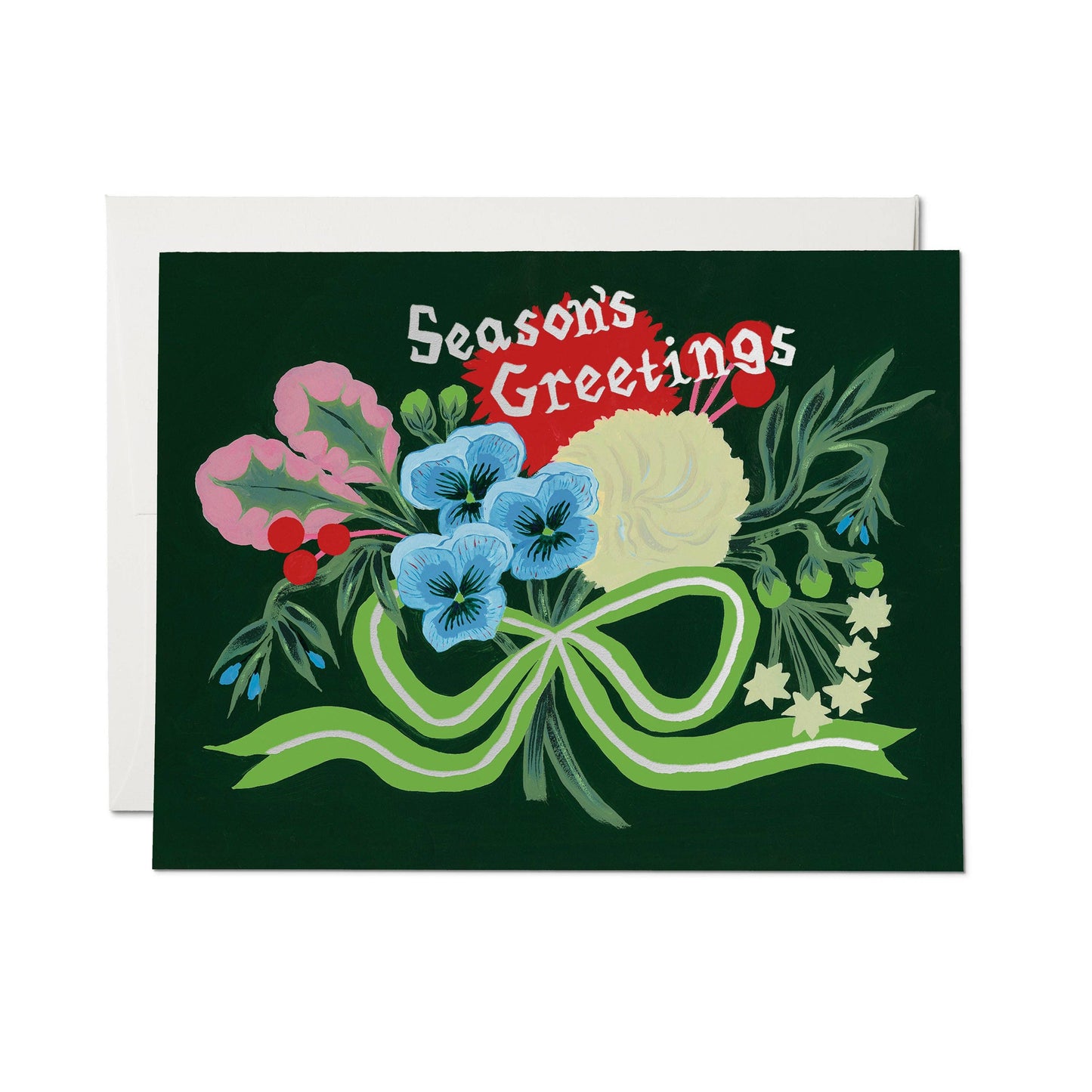 Holiday Bouquet greeting card: Single