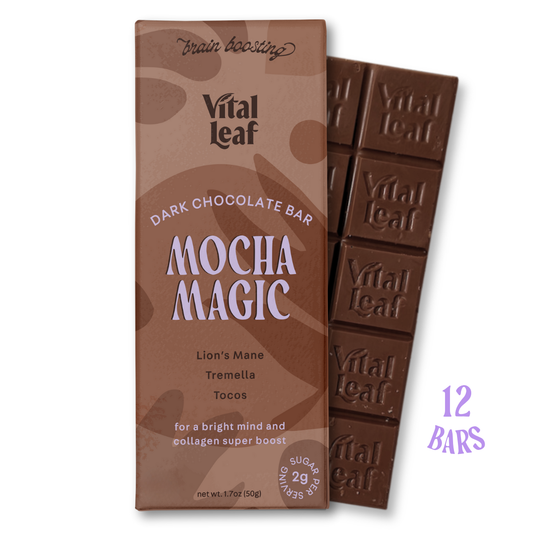 Mocha Magic Mushroom Dark Chocolate Bar for Brain