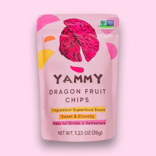 Dried Dragon Fruit Chips Snack Pack: Gluten Free, Vegan
