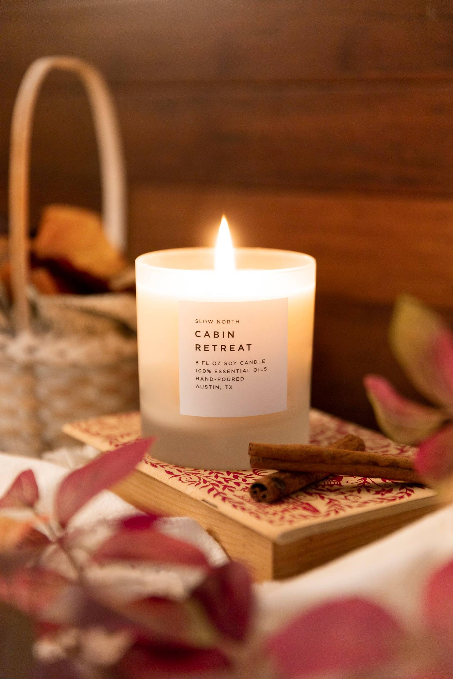 Cabin Retreat Frosted Candle (Seasonal)