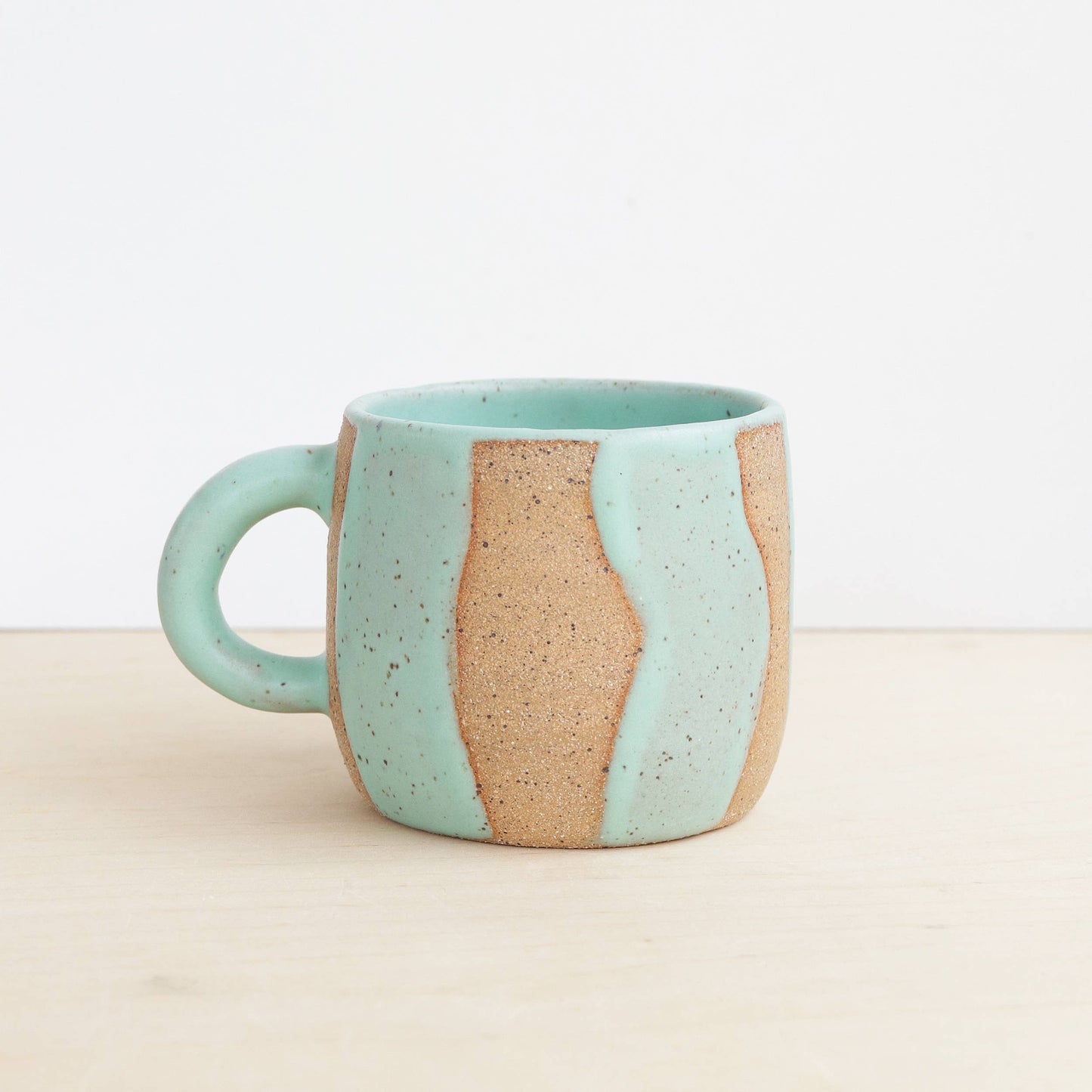 Handmade Ceramic Coffee Mug - 10oz: White