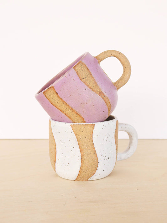Handmade Ceramic Coffee Mug - 10oz: White