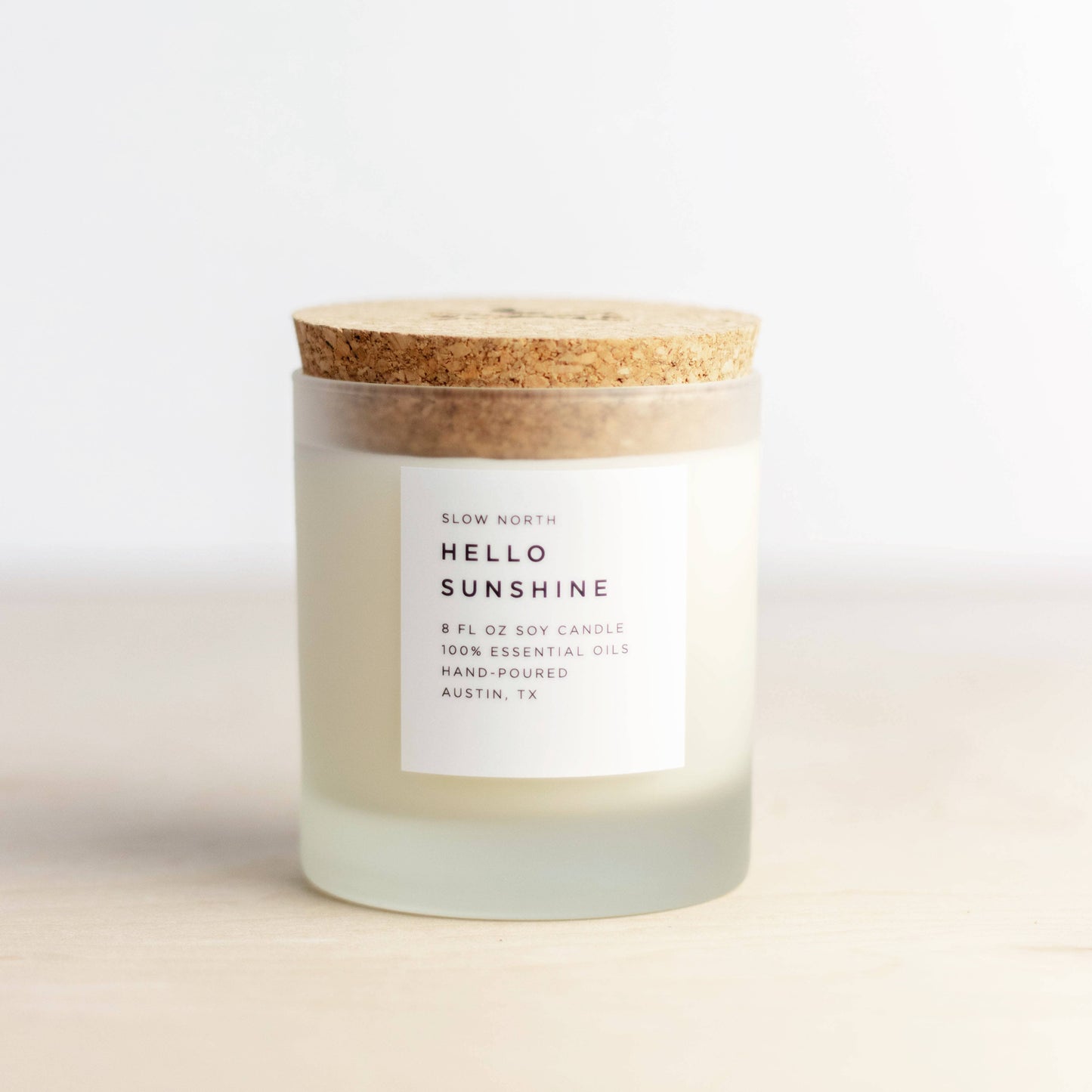 Hello Sunshine Frosted Candle