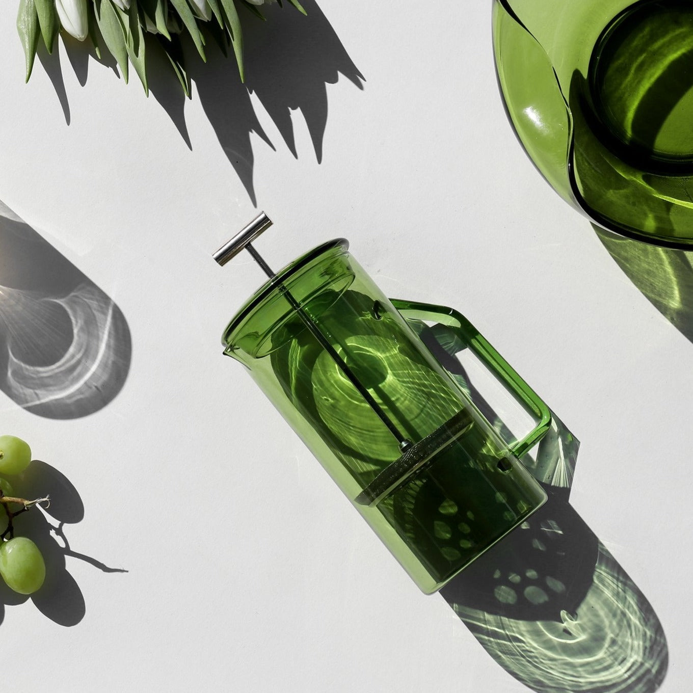 Glass French Press- Verde
