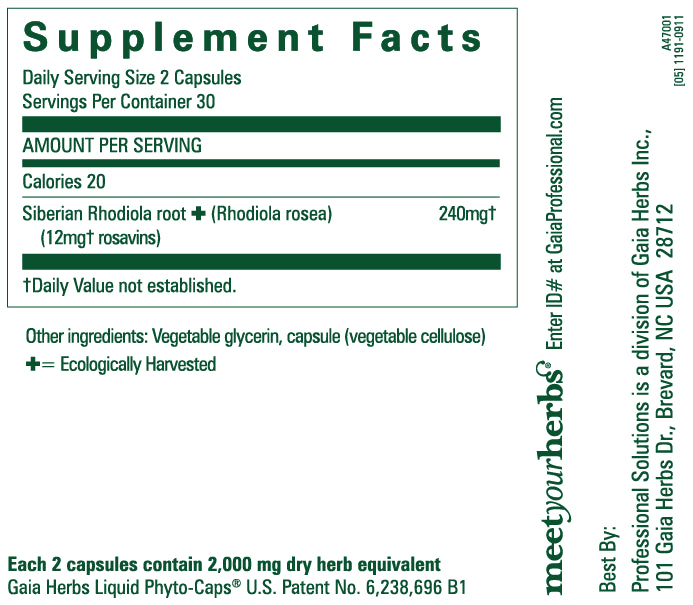 gaia rhodiola rosea