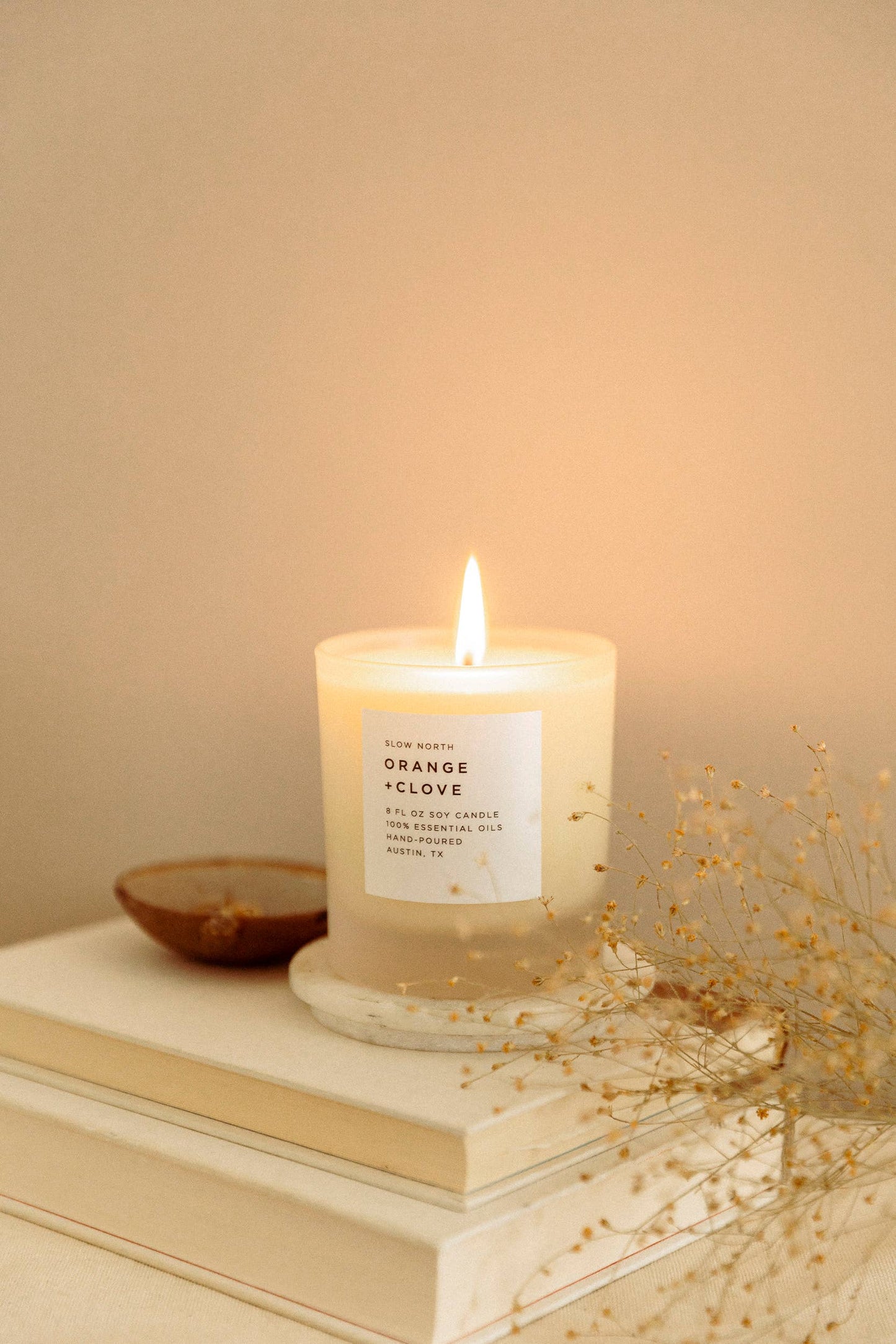 Orange + Clove Frosted Candle