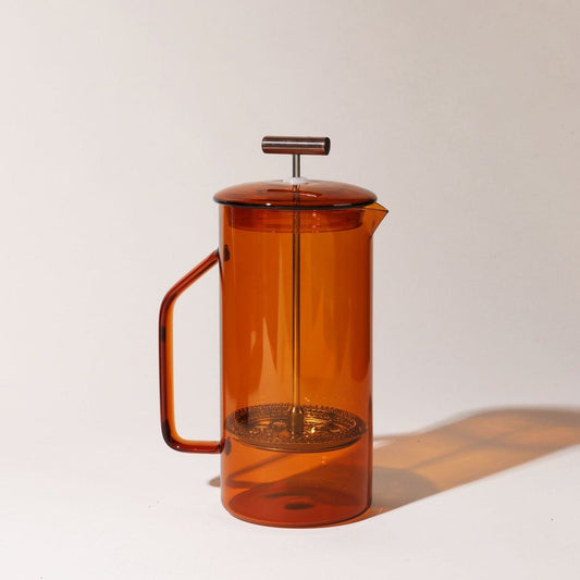 Glass French Press- Amber