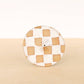 Checkerboard Ceramic Incense Holder - 2 Colours: White
