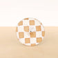 Checkerboard Ceramic Incense Holder - 2 Colours: White