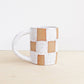 Checkerboard Ceramic Mug - 12oz: White