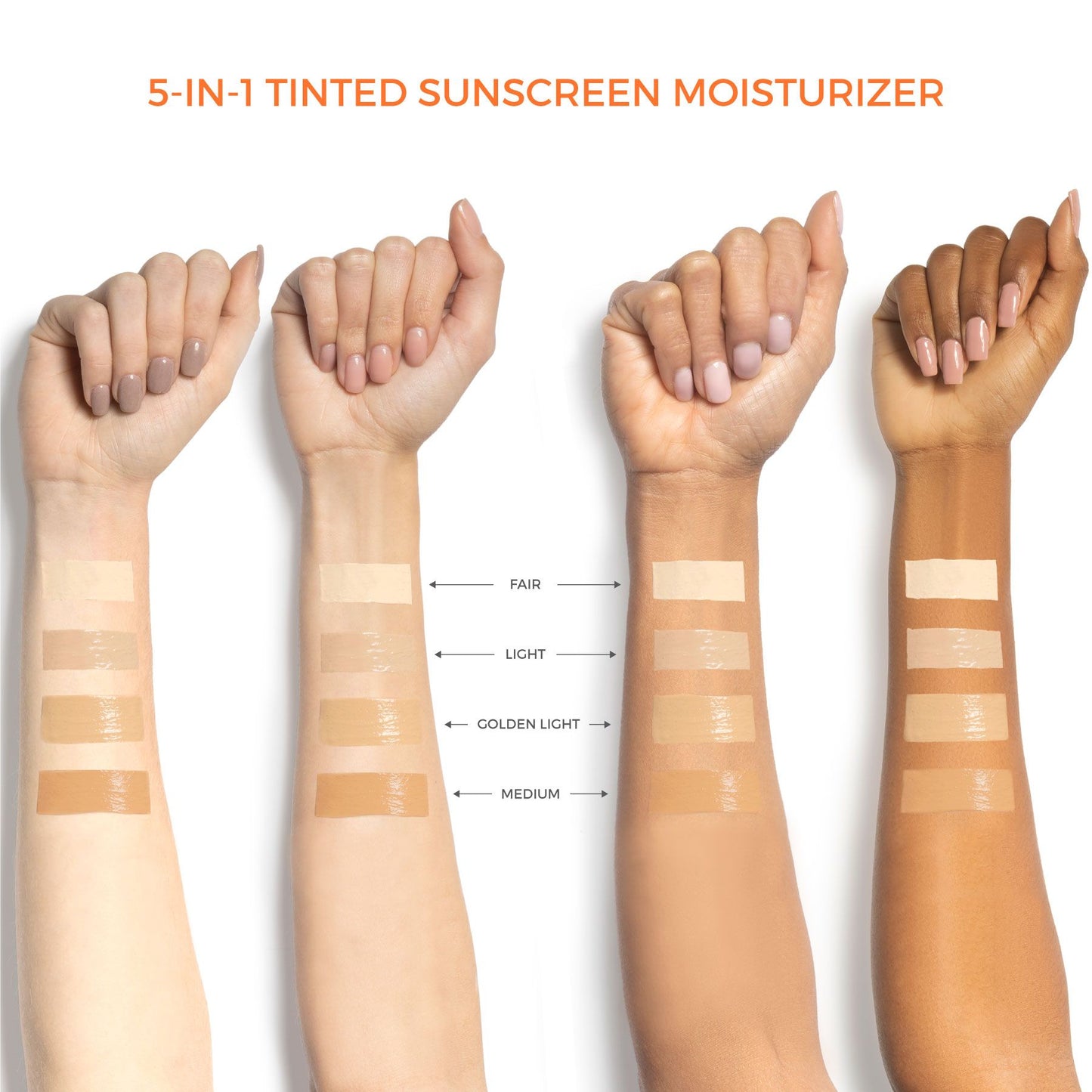 5 IN 1 Tinted Sunscreen Moisturizer  SPF 30