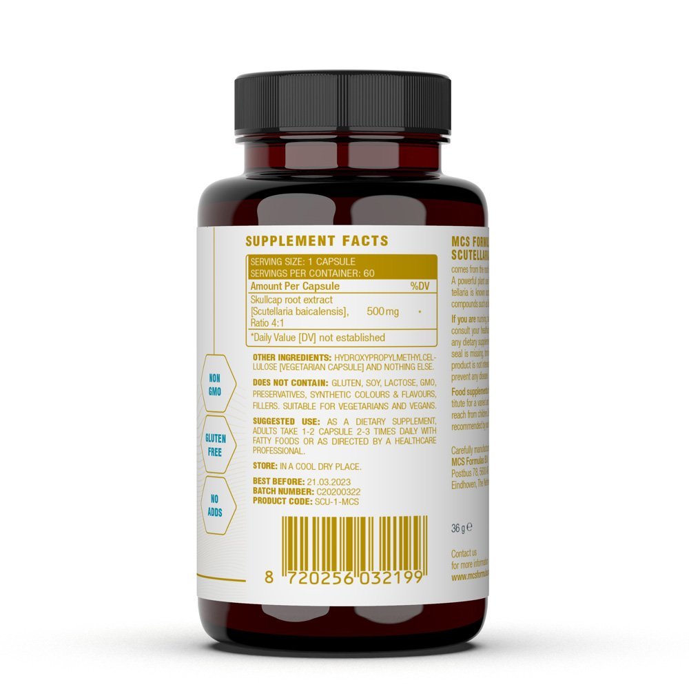 Scutellaria (Baical Skullcap) 500mg Extract Capsules
